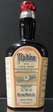Bottle, Maltine with Coca Wine, 1890