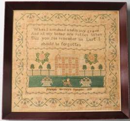 Sampler made by Frances Hershey, 1830