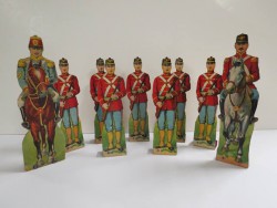 Paper and wooden soldiers, early 20th century