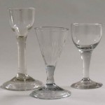 Wine glasses, attributed to the American Flint Glass Manufactory, 1765-1775