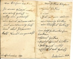 Lebkuchen Recipe, 1830, handwritten in German