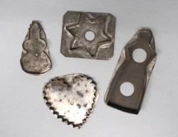 Cookie Cutters, 1825-1875, used to create Christmas cookies, including the traditional Pennsylvania German cookie lebkuchen