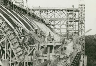 Hershey Sports Arena during construction, c. 1936 (Hershey Community Archives, 2B103.5)